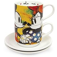 Egan Set 2 Tazze caffè Collezione Disney Mickey Mouse Love. Oggetto Realizzato in