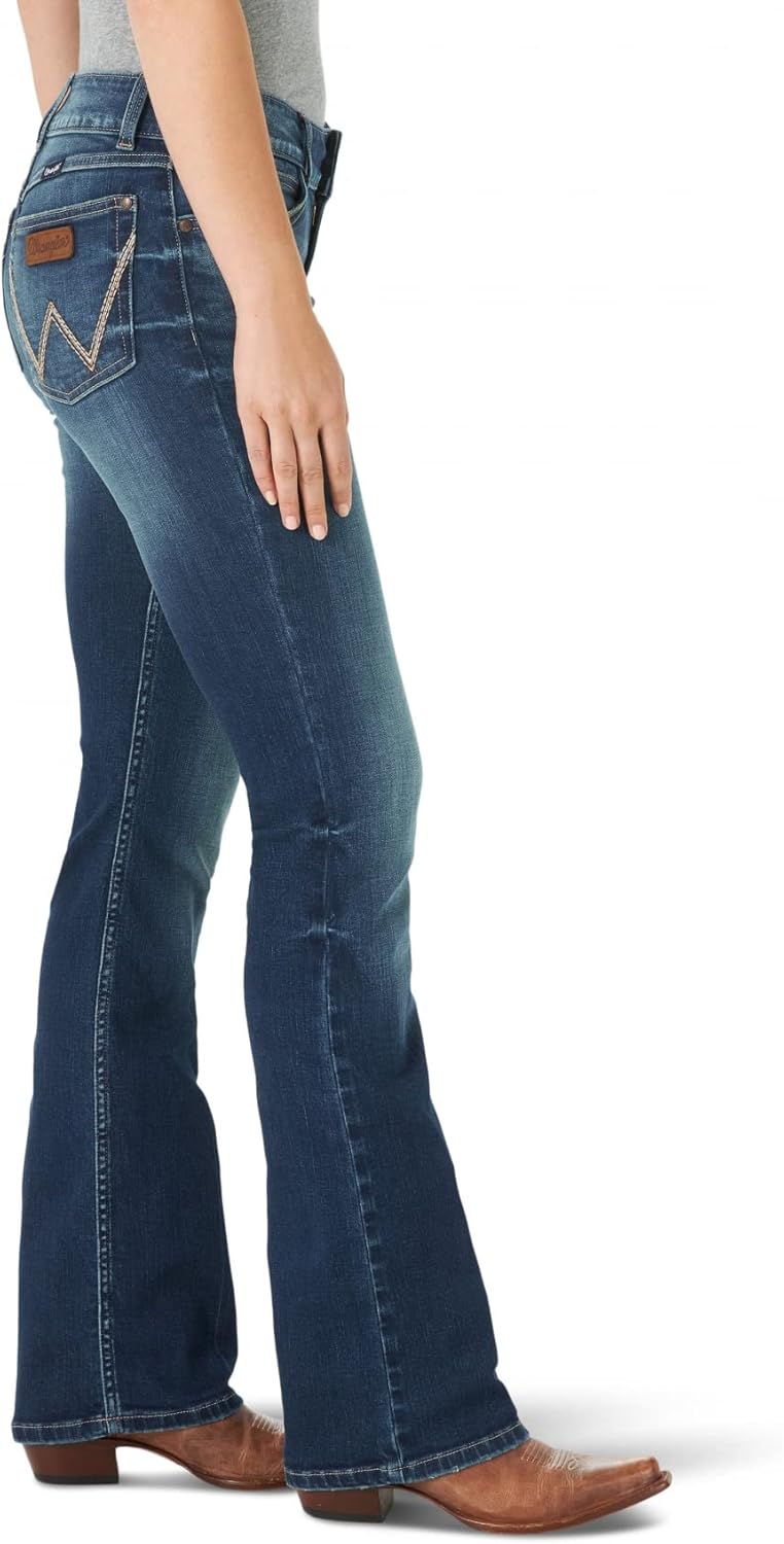 Wrangler Women’s Cash Mid Rise Vented Hem Ultimate Riding Jean