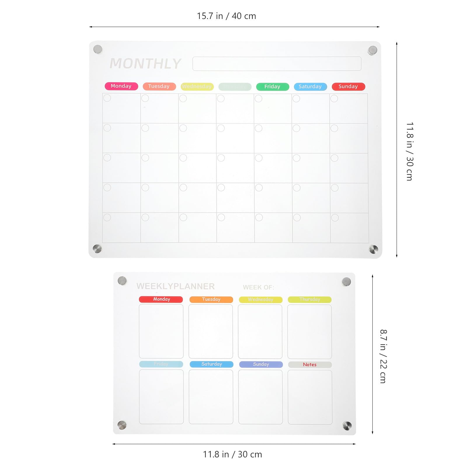 Magnetische Acryl Schreibtafel für Kühlschrank, Wiederbeschreibbar