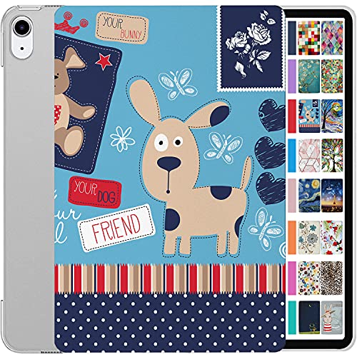Image of DuraSafe Cases for iPad 8.3 Inch Mini 6 Generation 2021 [ Mini 6th Gen ] A2567 A2568 A2569 MK7M3HN /A MLWL3HN /A MK7R3HN /A MK7P3HN /A Printed Slim Hard Shell Protective Stand Cover - Puppy Friend