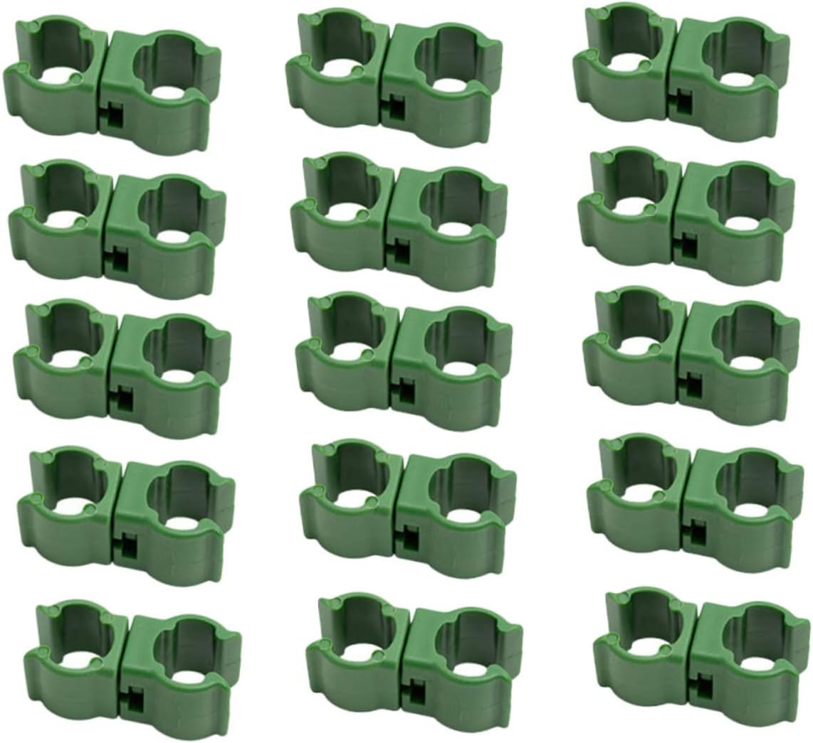 DECHOUS 50Pcs Adjustable Trellis Connector Clips for Climbing Plants Plastic Coated Steel Plant Support for Garden and Vine Growth