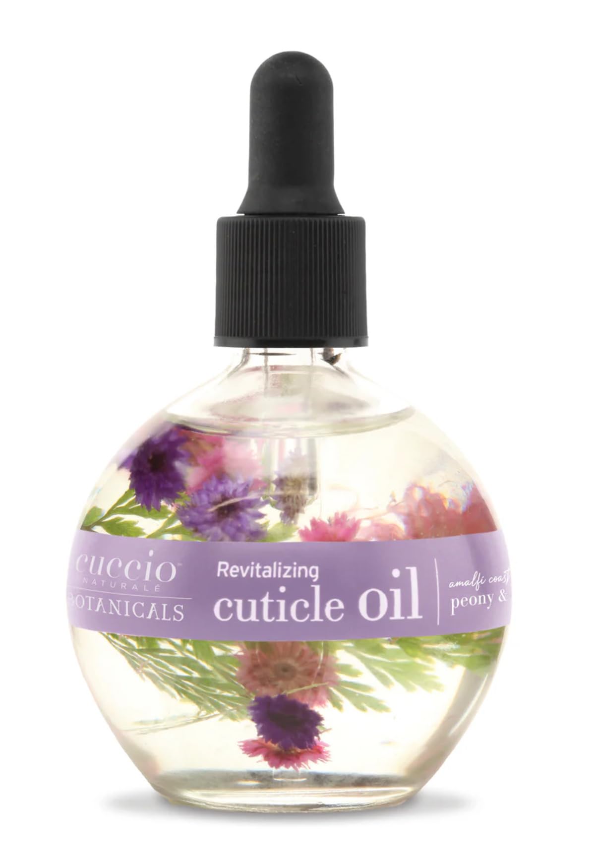 Cuccio Amalfi Garden Revitalizing Cuticle Oil (63ml) - Natural Moisturizing Skin Moisturizer for Nourishing Hand Care & Healthier Nails - Violet &