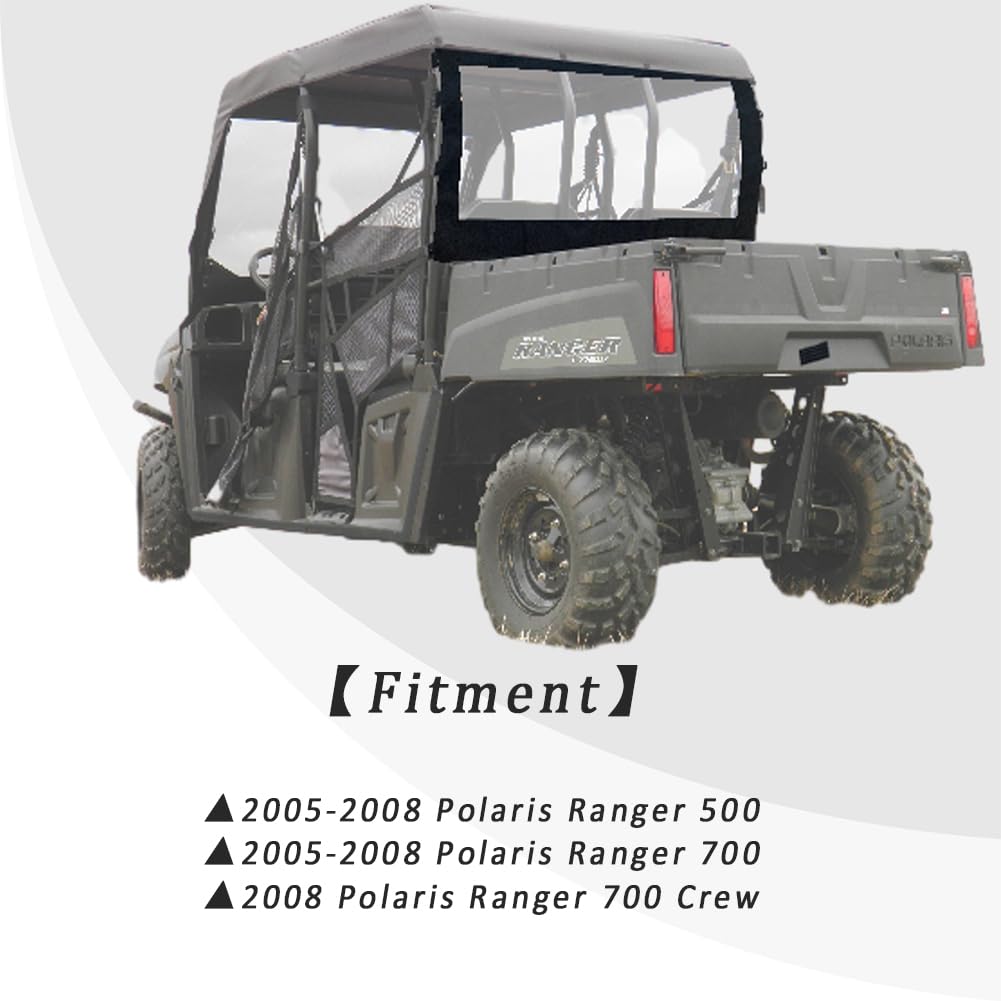 Polaris Ranger Rops Polaris Ranger Full Size 570 Rear Windshield,Soft Canvas Rear Window ...