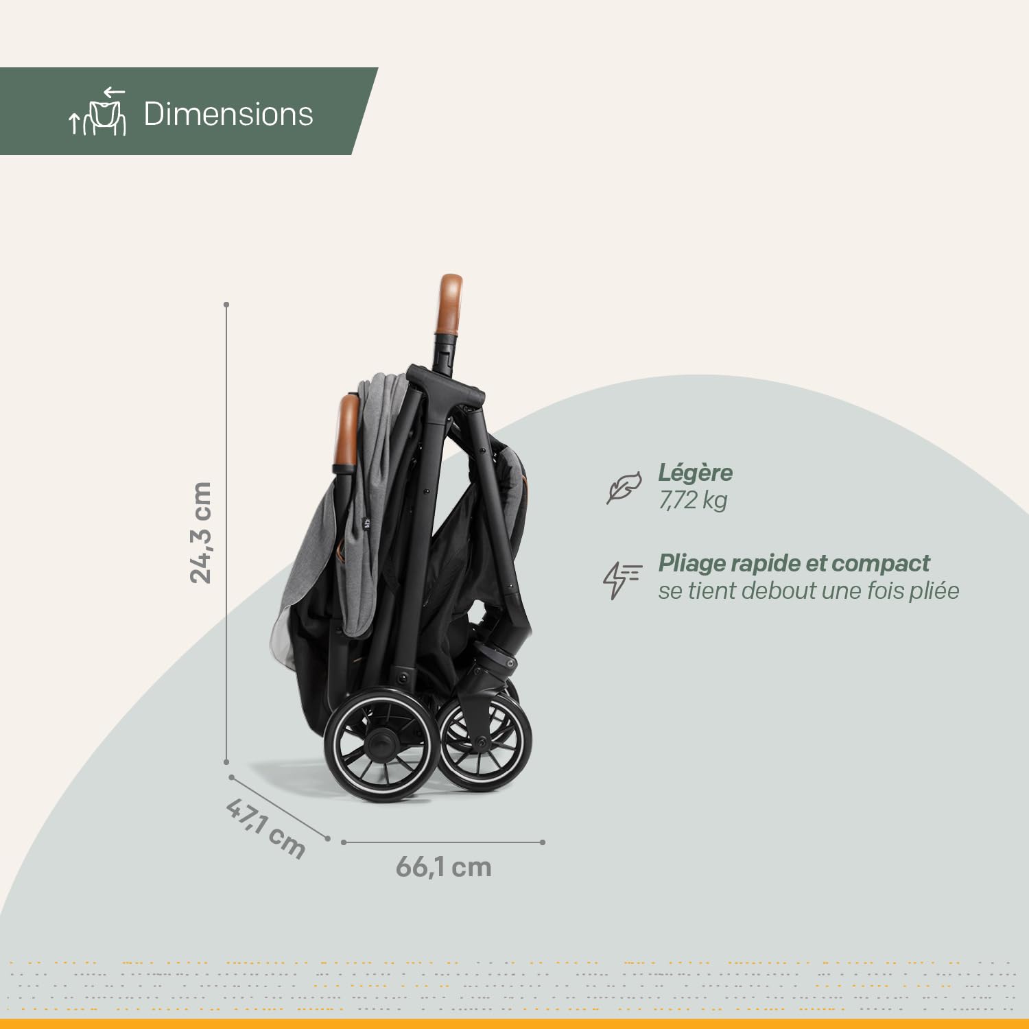 Joie - Pack Duo - Poussette Parcel™ Compacte + Sprint™ Siège Auto Bébé ISOFIX Intégré - Carbon