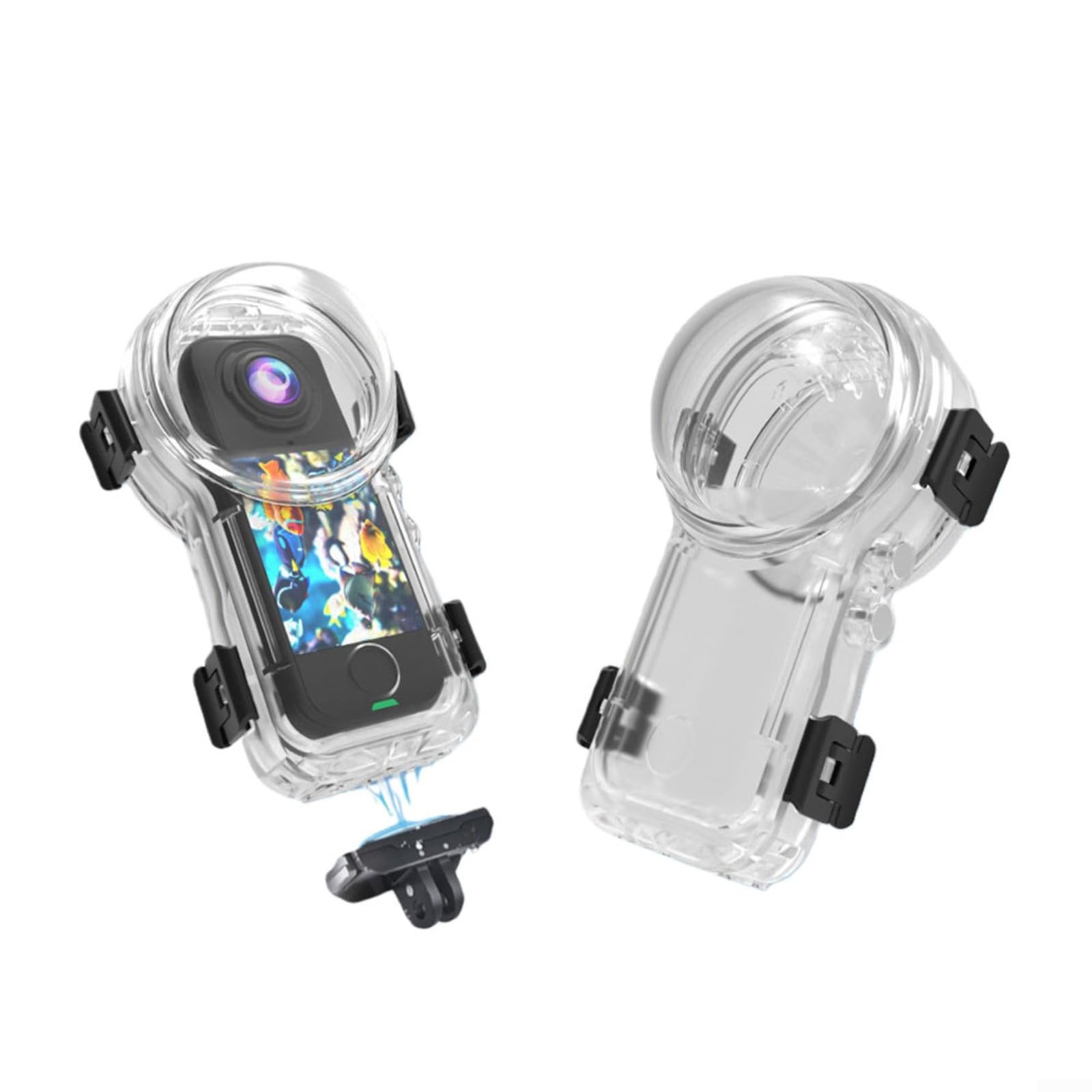 Underwater 50M Funda protectora X4 Air, soporte magnético PC Shell con lente transparente PMMA