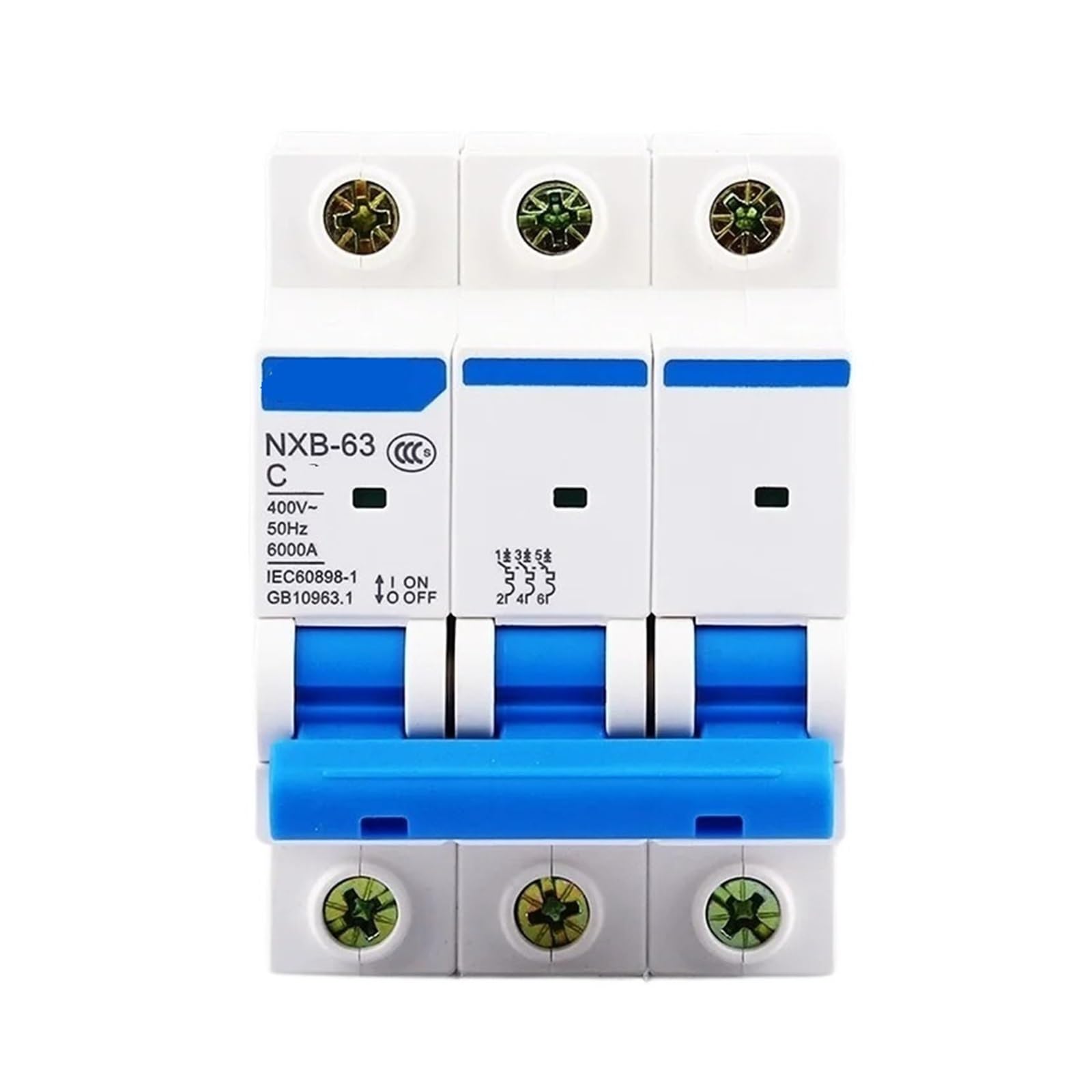 Interrupteur d'air 3P type DZ47 pour éviter la surcharge électrique sur réseau AC 230V 400V