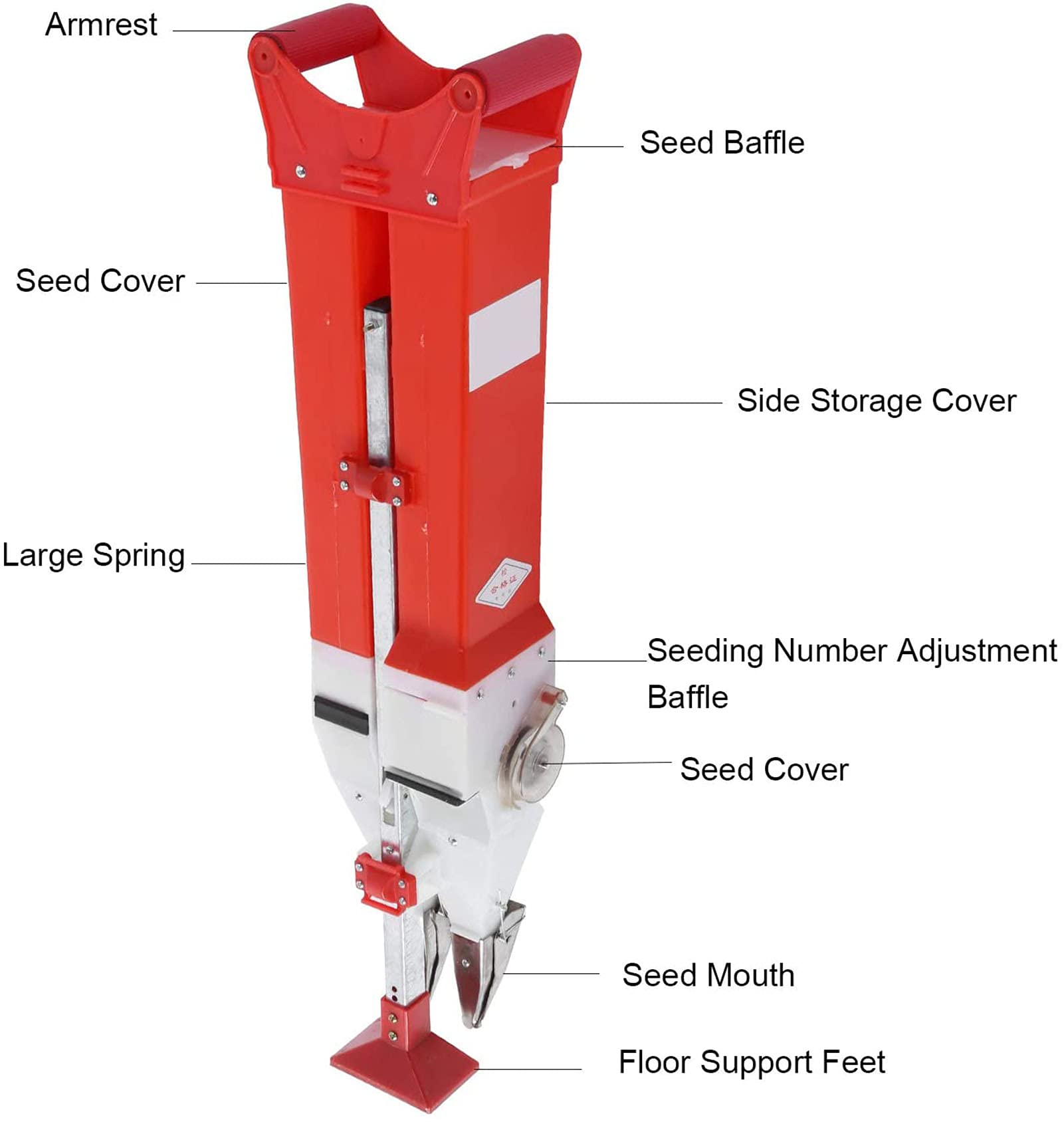 Semoir Manuel Portable pour Jardin, semoir à Main, semoir à Profondeur et Hauteur réglables, semoir à Engrais pour la Maison