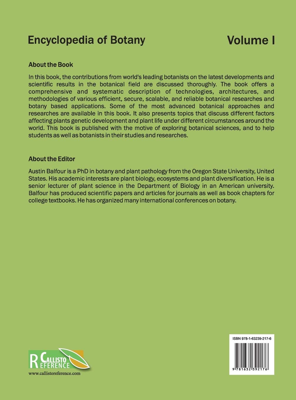 Encyclopedia of Botany: Volume I: 1