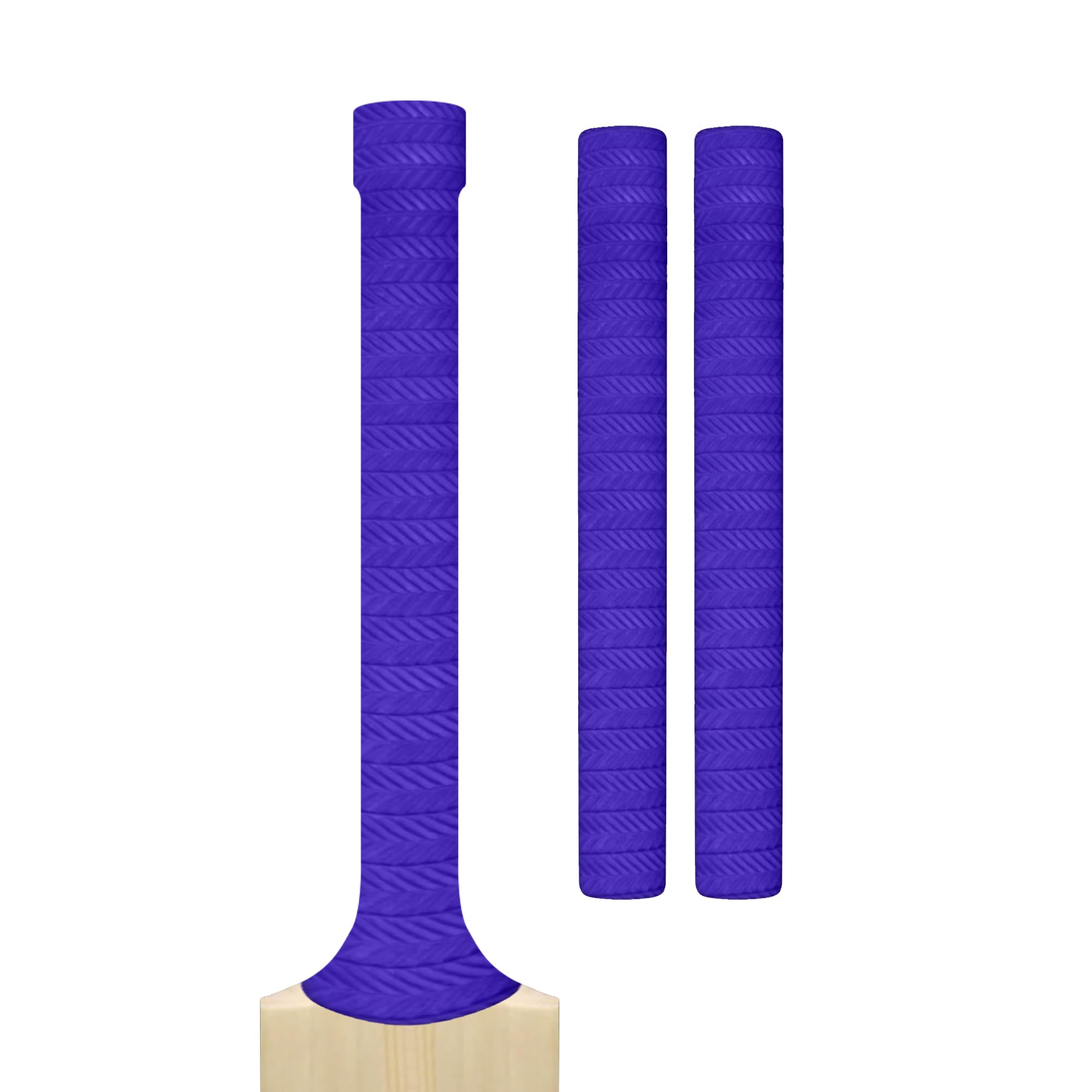 Cricket Bat Grips – Premium Rubber Cricket Bat Grip Tape for Maximum Hold & Shock Absorption | 4 Styles | Multi-Color | Pack of 2| Durable Bat Grips Cricket (2, Navy, Grooved)