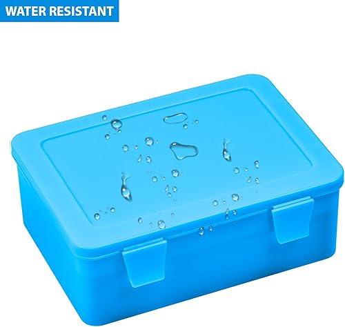 Miniatura 3 de Caja de almacenamiento organizadora de baterías, soporte de caja de garaje para 24* AA, 30* pilas AAA (bolsa no incluye baterías) (azul)