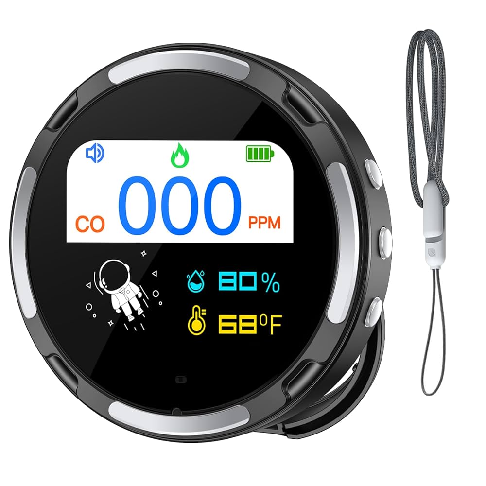 Amazon.co.jp: LSENLTY ポータブル一酸化炭素検知器 IP65防水 一