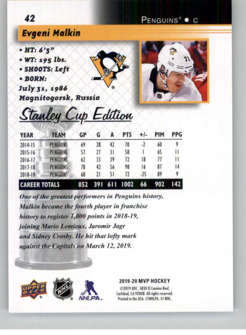 Amazon.com: 2019-20 Upper Deck MVP Stanley Cup Edition 20th
