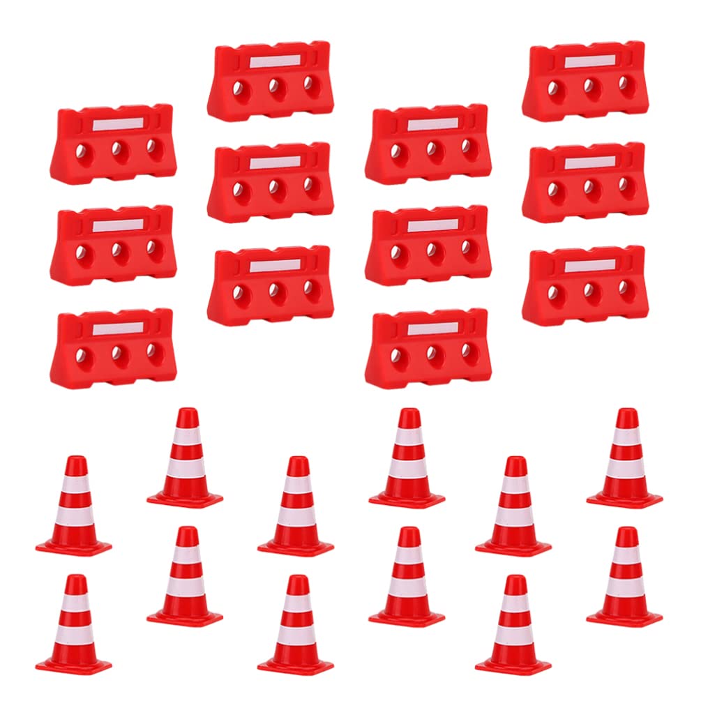 Buy Kisangel 24pcs Mini Traffic Signs Set Traffic Cone Hats Fences