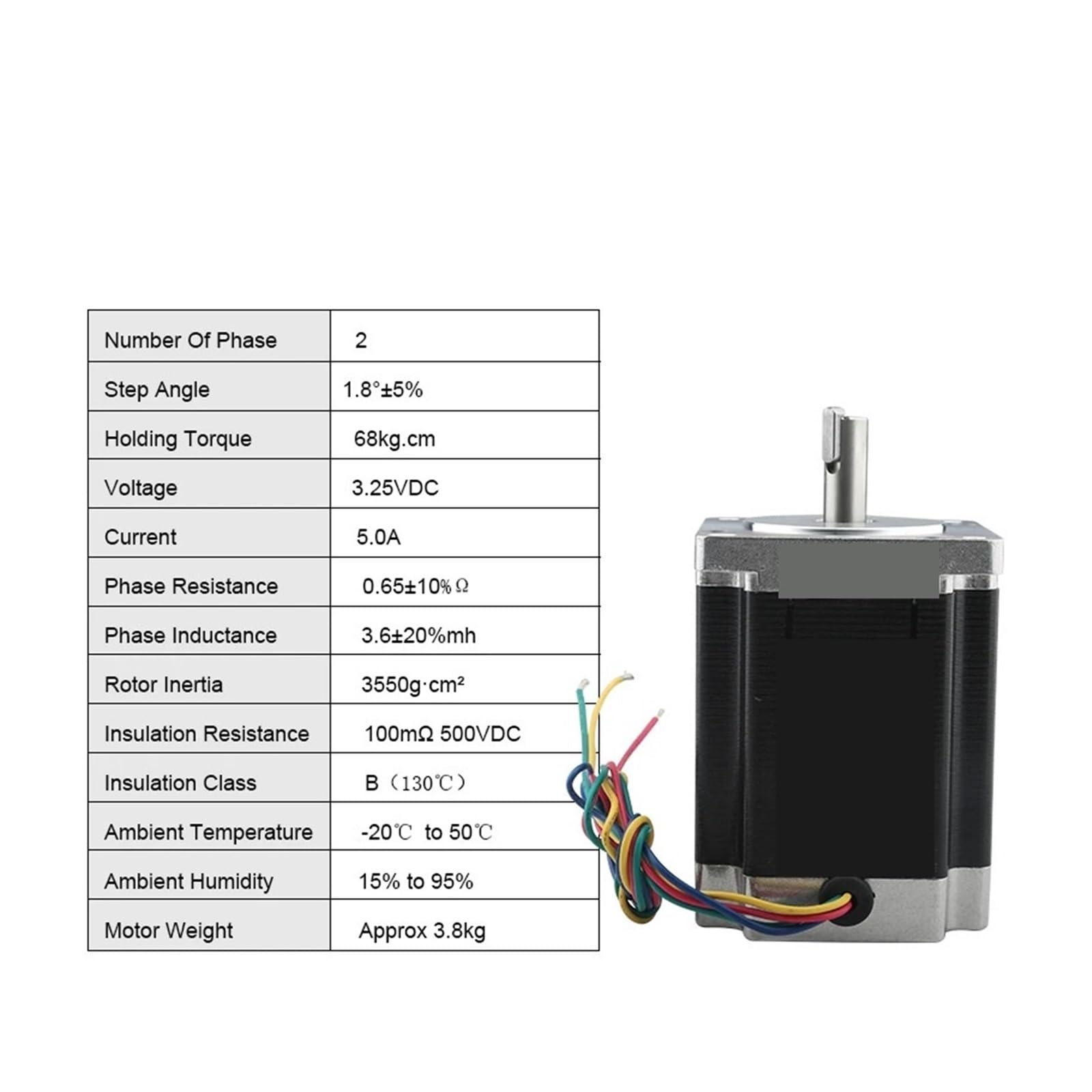 Amazon.com: HH8BWL Nema 34 Stepper Motor 2-Phase 8Nm 5A 4-Lead