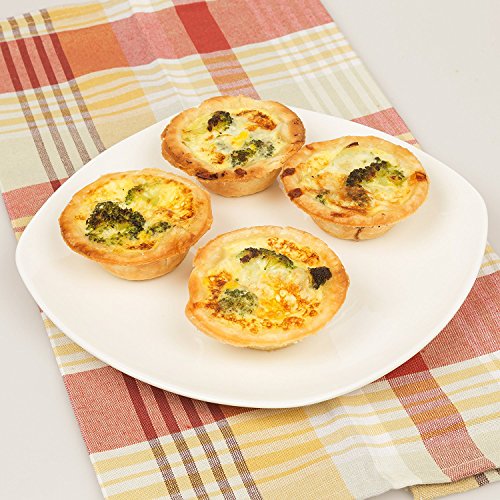 Mini Pie and Quiche Maker- Pie Baker Cooks 6 Small Pies and Quiches in Minutes- Non-stick Cooker w Dough Cutting Circle for Easy Dough Measurement