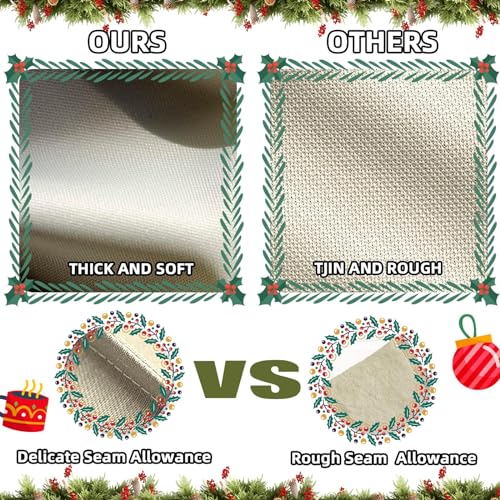 Jobkoo Tischläufer Weihnachten Tischläufer Poinsettia Deko Weihnachtstischläufer Weihnachts Tischläufer Rot Weihnachts Tischdeko Tischband Tischdekoration Xmas Weihnachten Deko CS Tablerunner-481-DE - Image 2