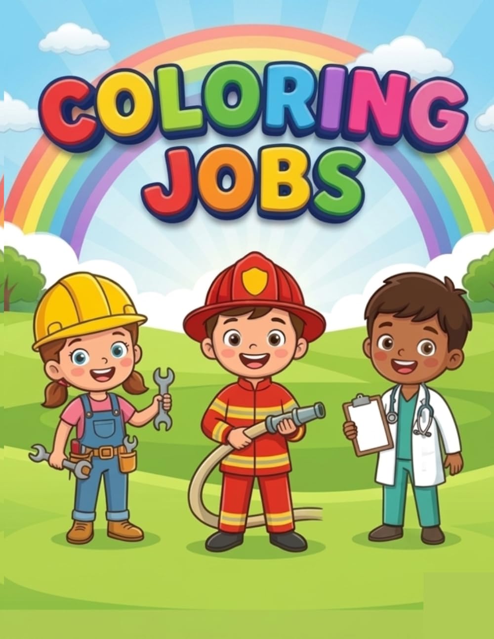 Coloring jobs: Career and Profession Coloring Book for Kids, Fun and Educational Activity Pages for Toddlers Ages 4-8