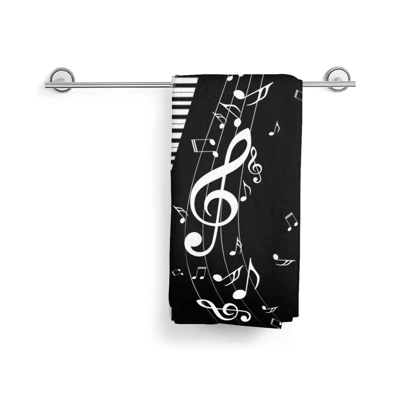 Dujiea Piano Keys Music Note Kitchen Dish Towel Soft Highly Absorbent Hand Towel Home Decorative Multipurpose for Bathroom Hotel Gym and Spa 15 X 27 Inches