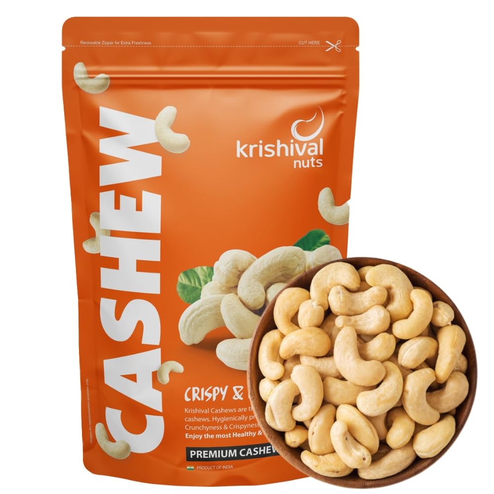 Krishival Nuts Premium Cashews W320 | 100 Grams | 100% Natural Whole Cashews | Crunchy, Nutritious & Delicious, Gluten Free & High Protein-image-45