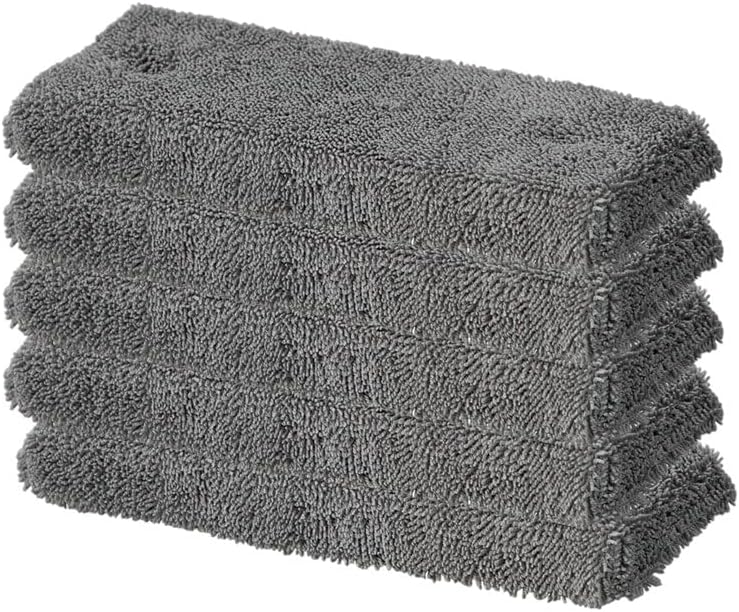 Superio Microfiber Mop Head Replacement for Self-Wring Miracle Mop, Microfiber Cleaning Pad, Mop Refill, Self Wringing Mop (6 Pack)