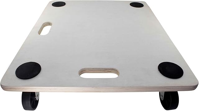 Move-It 11003 Transport Roller, Trolley on Wheels, Dolly Ideal for Moving Large Heavy & Bulky Furniture, Appliances & Equipment, Wooden (59x49cm)