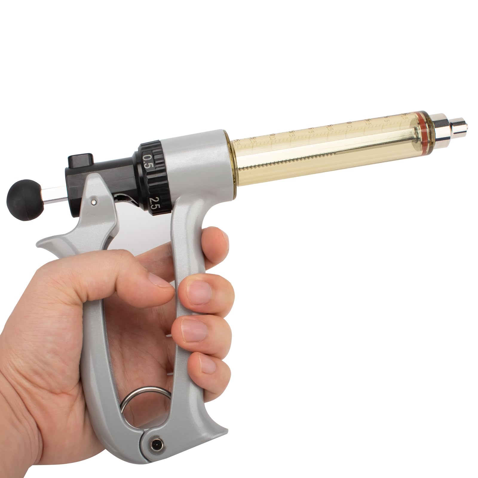 25ML Semi-Automatic Adjustable Injector Syringe (0.5ml to 2.5ml) for Livestock