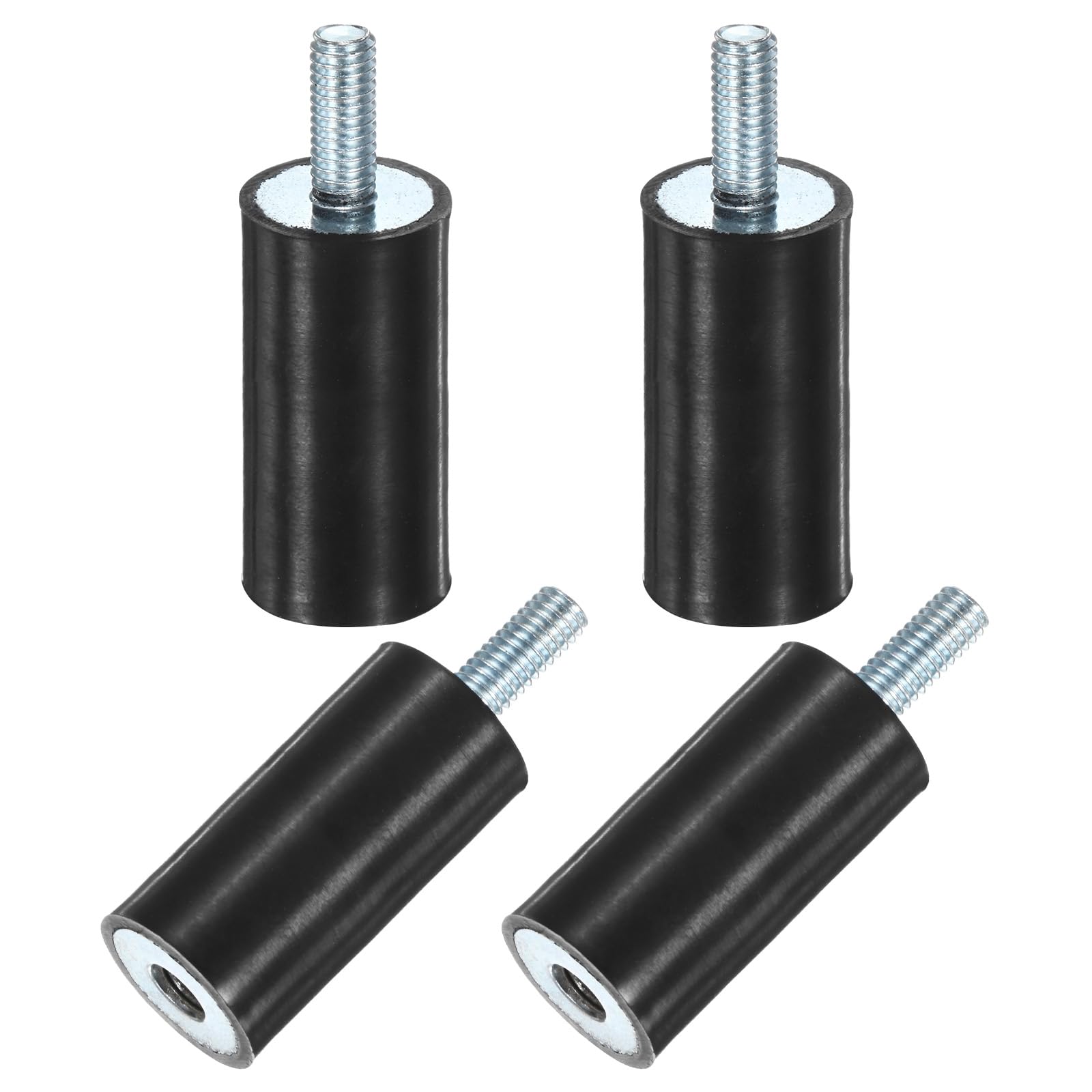 M METERXITY 4-Pack Rubber Mounts D25mmxH25mm Male/Female Vibration Isolators Cylindrical Shock Absorber W M8 x 20mm Studs for Air Compressor/Car/Pump/Boat/Garage Motor/Bobbins Rubber Isolators — Amazon image 22