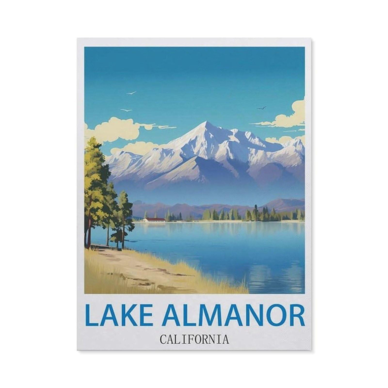 BEAYODKP 5D DIY Full Round Drill Diamond Painting，Lake Almanor California