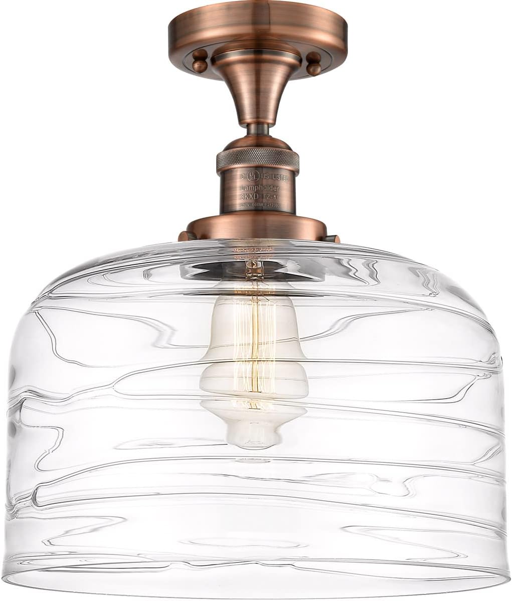 Innovations 517-1CH-AB-G713-L 1-Light Semi-Flush Mount Antique Brass