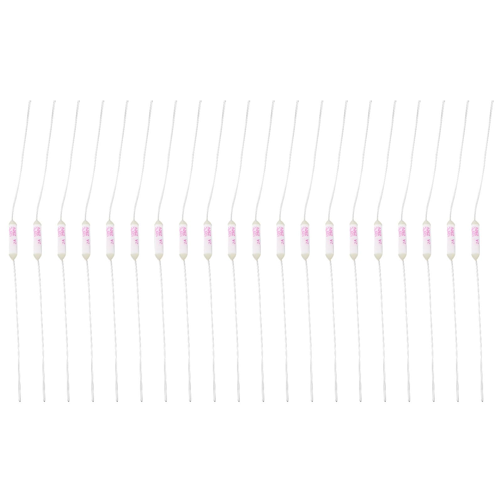 VGOL 20Pcs Thermal Fuse 250V 2A 125? for Household Industrial Electrical Products