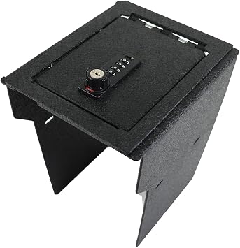 Center Console Gun Safe Vault - WASAI Premium In-vehicle Console Lock Box Compatible with 2021-2026 Rivian R1S/R1T with Heavy Gauge Steel, 4-digit Lock with Password Retrieval Key.