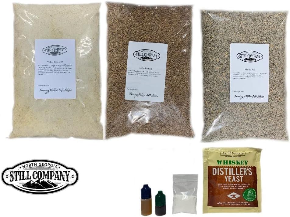 North Georgia Still Company's Willett Wheated Bourbon Style Master Distillers Kit, Fermentation Kit for Moonshine, DIY 5 Gallon Mash Kit