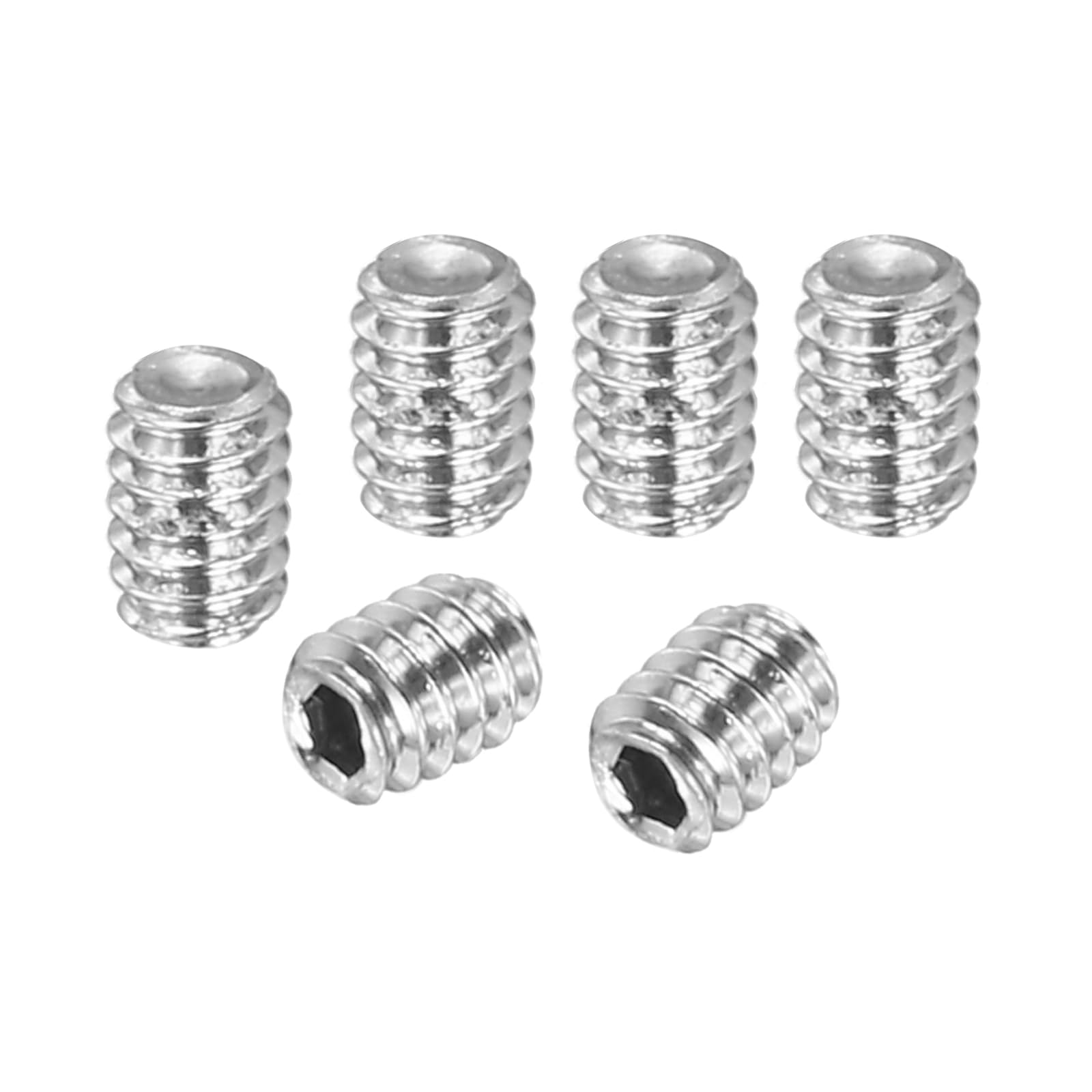 PATIKIL 100 Pcs Hex Socket Grub Screw, M2x2mm Flat Point Grub Bolt 304 Stainless Steel Head Socket Set Screws for Door Handles Light Fixture Repair — image 1