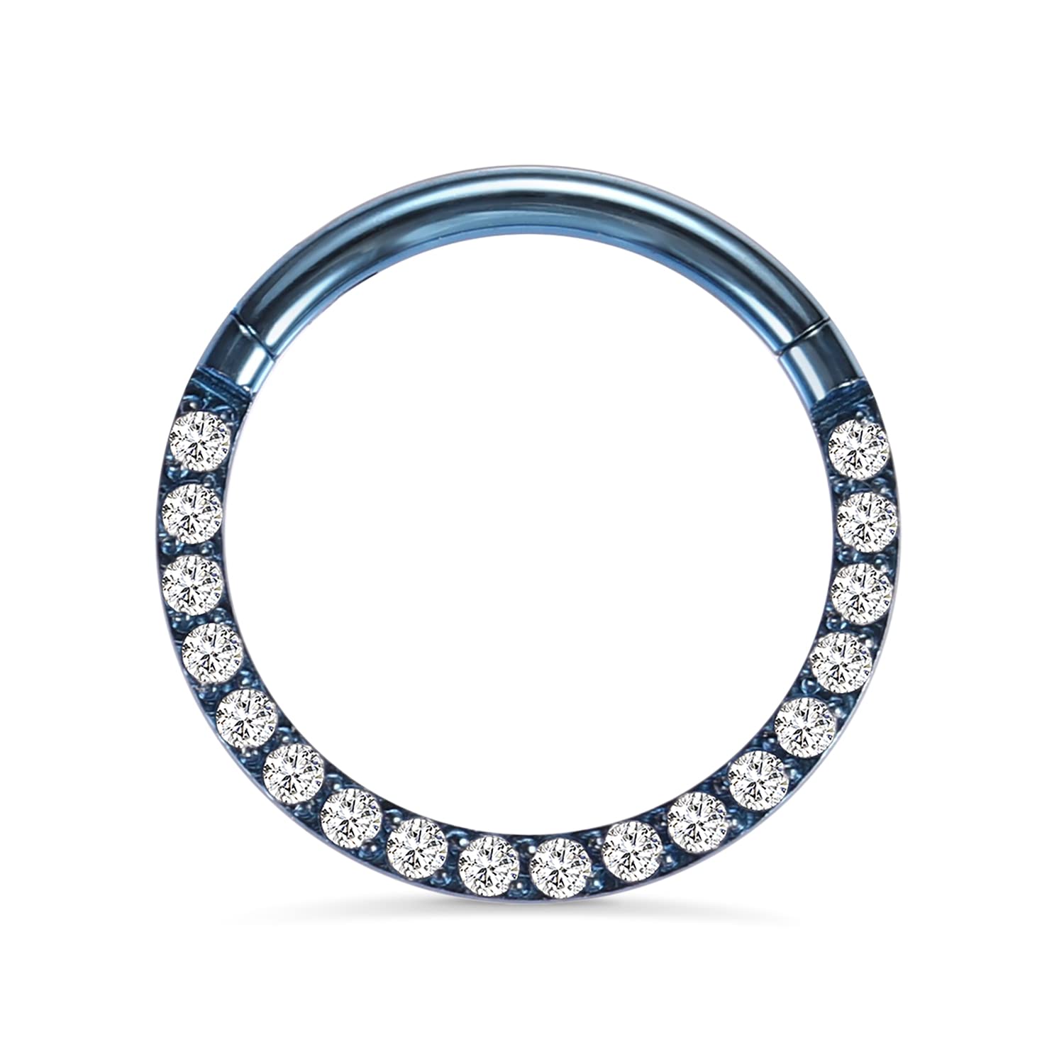 AROWRO 18G 16G 14G Nose Hoop Ring Septum Clicker Earrings CZ Opal Cartilage Conch Helix Tragus Hoop Earrings Daith Piercing Jewelry 316L Surgical Steel — view 20