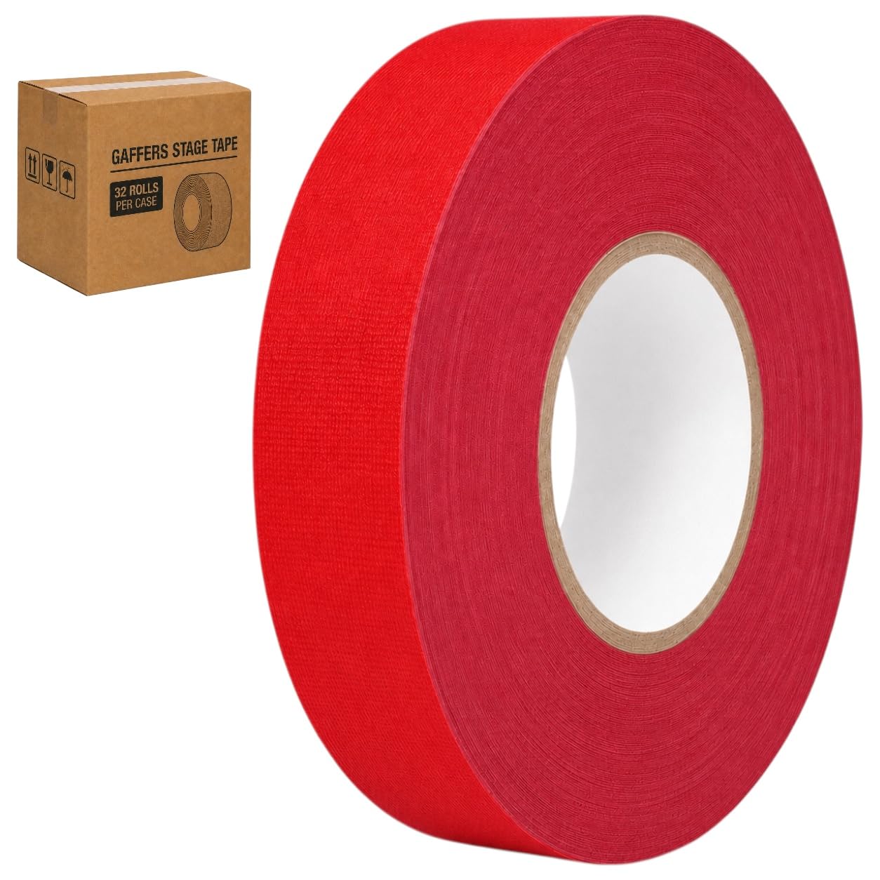 GGR Supplies CGT-80 Gaffers Stage Tape, Red, 1.5 in x 60 yd, 32-Pack