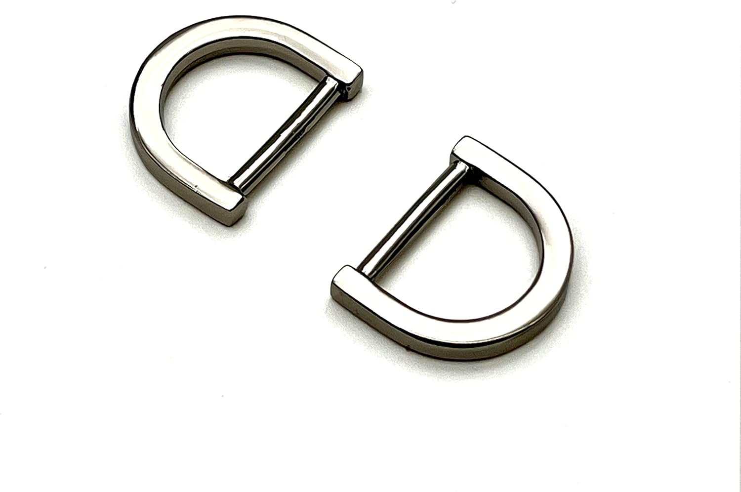 NICKEL zinc alloying D Shape Rings Semi-Circular D ring buckles 1/2" / 13mm for webbing straps bags purse belt Dog Collars hardware making i54