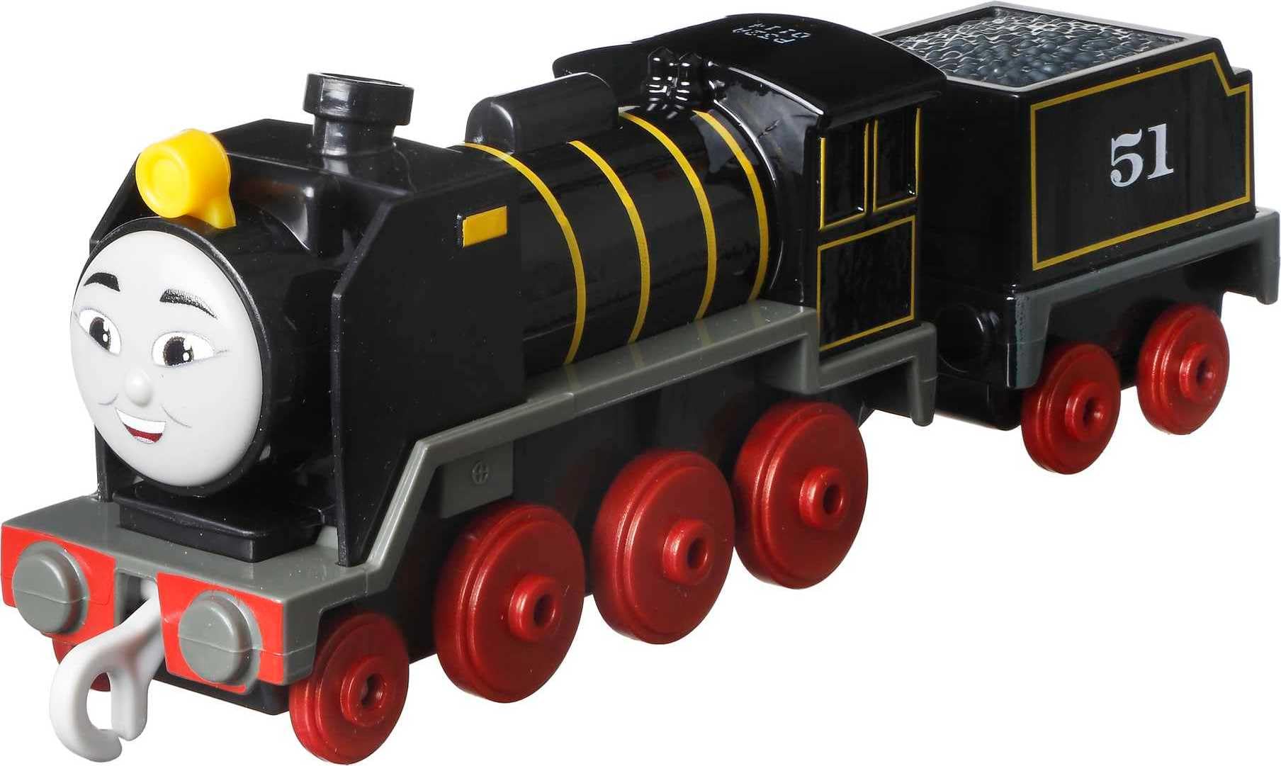 Mattel Thomas & Friends Toy Train, Large Push-Along Die-Cast Hiro Engine & Cargo Car from The Classic & All Engines Go Series, for Preschoolers