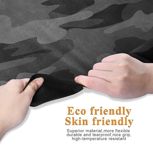 Miniatura 2 de Tapete de yoga de color carbón negro y gris camuflado, ecológico, antideslizante, portátil, plegable, para entrenamiento, pilates, hogar, gimnasio,