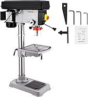 Festisoul 15-Inch Benchtop Drill Press: 7.5A Copper Motor, 288-3084 RPM Variable Speed, Tilting Table for Wood & Metalworking
