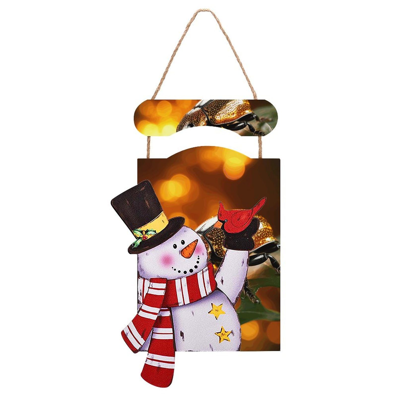 Peintures de Noël Bonhomme de Neige en Bois à Offrir pour Décoration
