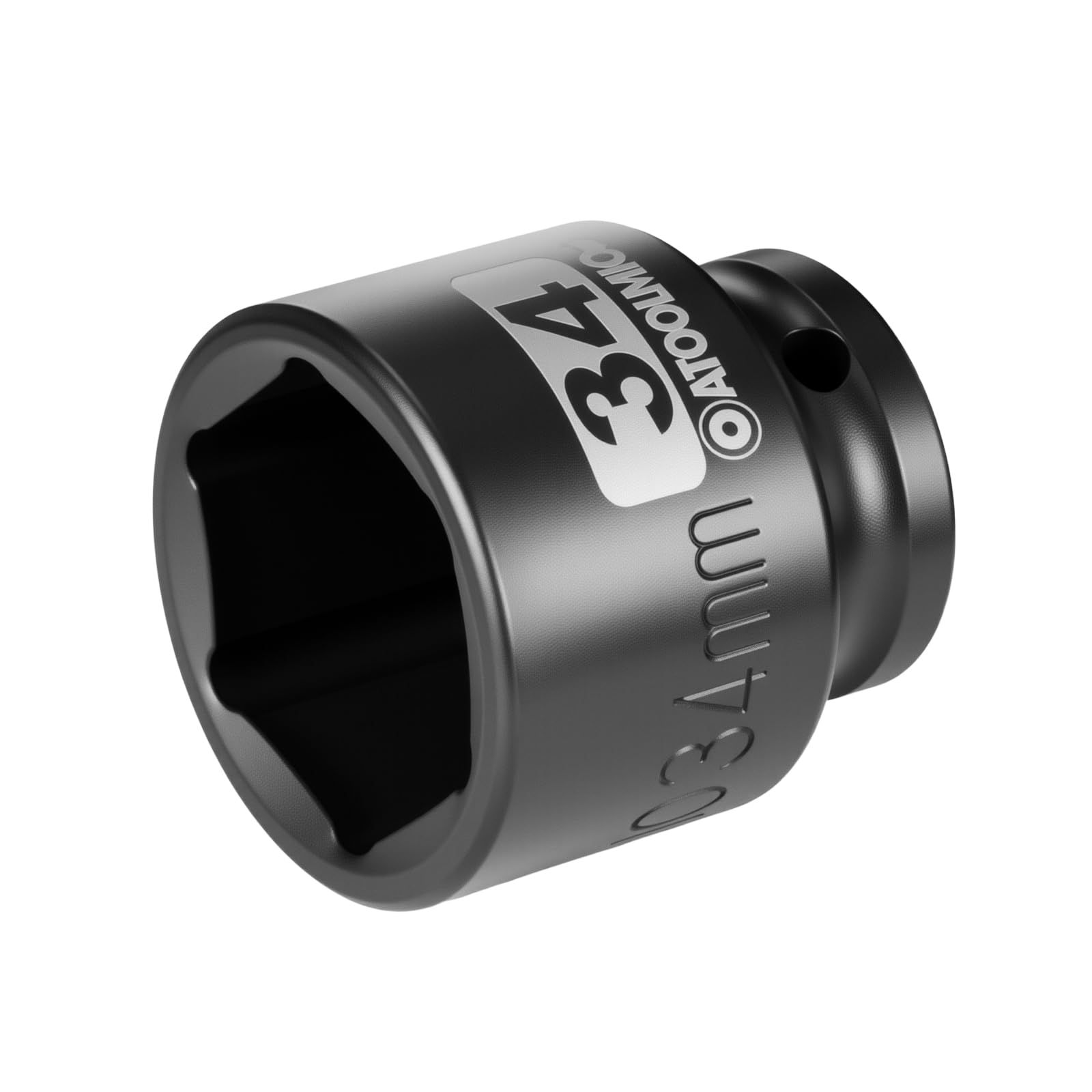 1/2 Inch Drive x 34mm Shallow 6PT CR-MO Impact Socket for Removing Axle nut
