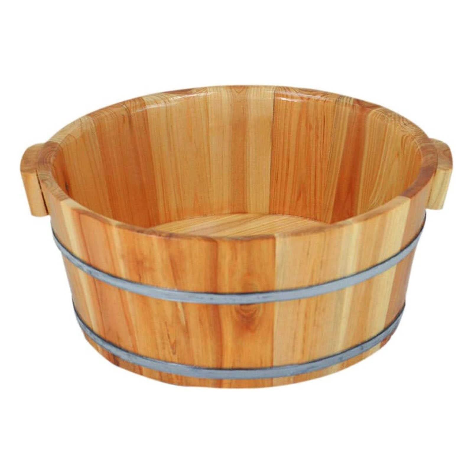 Bacino in legno per pediluvio, vasca per piedi in legno massello, per alleviare la fatica, pediluvio, vasca idromassaggio per la casa (35 x 16 cm)