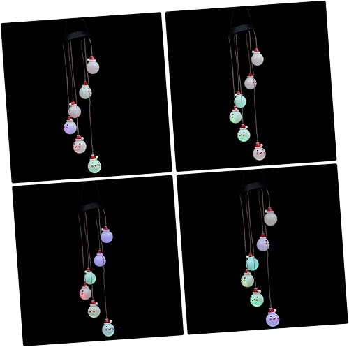 Miniatura 4 de BESPORTBLE Campanilla de viento solar que cambia la luz LED colgante decoración para uso al aire libre carillón de viento alimentado por energía