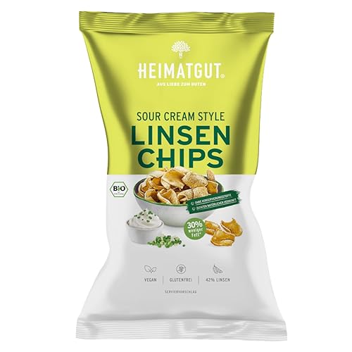 HEIMATGUT® Bio Linsen-Chips Sour Cream Style | Vegane Chips aus