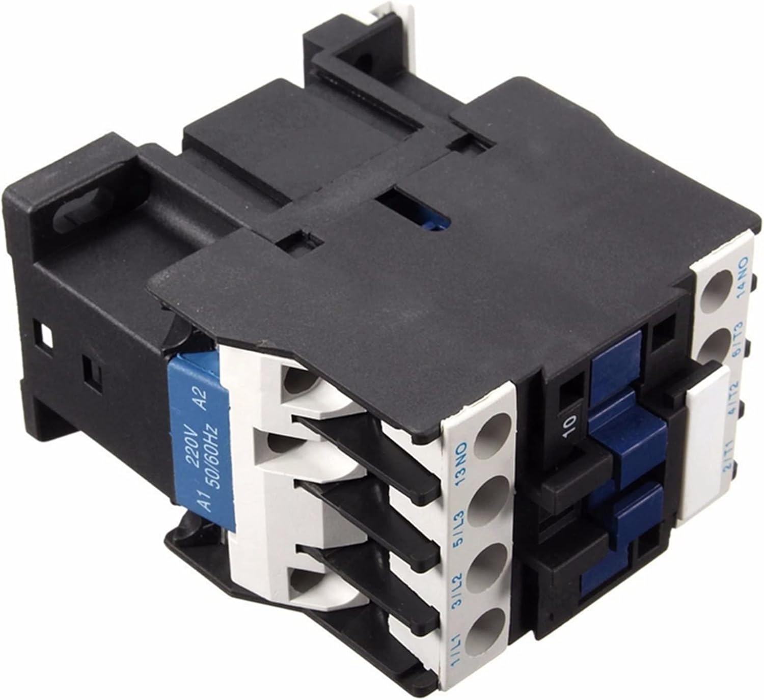 Contactor AC220V Coil 18a 3 Phase 1no 50/60Hz Electronic Starter Starter Relay LC1 D1810 Black Industrial Electrical Replacement Contactor