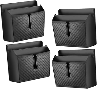 4Pcs Car Storage Box Adhesive Organizer for Sundries Durable Container for Tidy Vehicle Interior Easy Installation for Phones and Essentials