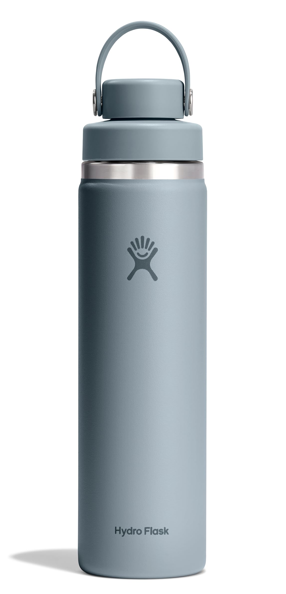 Hydro Flask Water Bottle - Insulated Stainless Steel - Wide Mouth Flex Chug Lid, Non Spill, Leakproof in 24 Oz Shale Gray