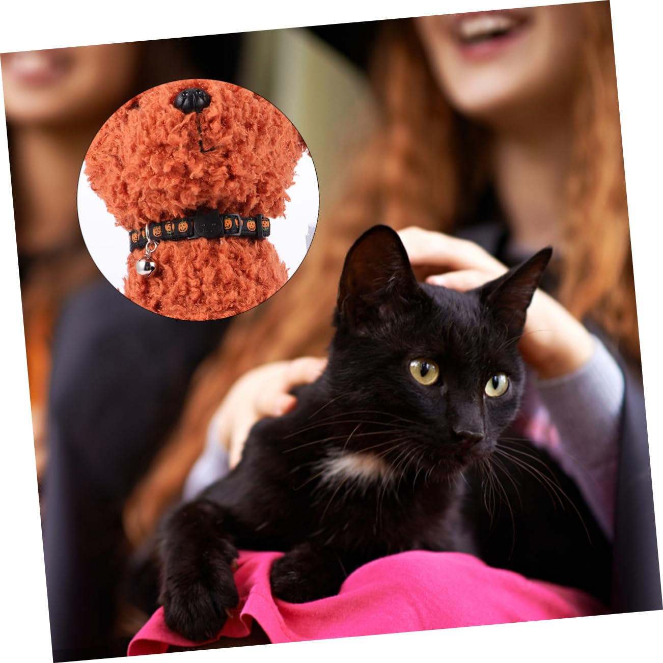 minkissy 3er-Set Halloween-katzenhalsband Mit Glöckchen Verstellbares Haustierhalsband Für Halloween Exquisites Handgefertigtes Design 3 Stück X 3