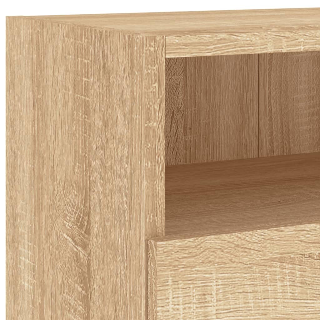 vidaXL Mueble de Pared TV, Armario Auxiliar con Almacenaje, Estantería Flotante, Mueble Colgante para Salón, Madera de Ingeniería Roble Sonoma