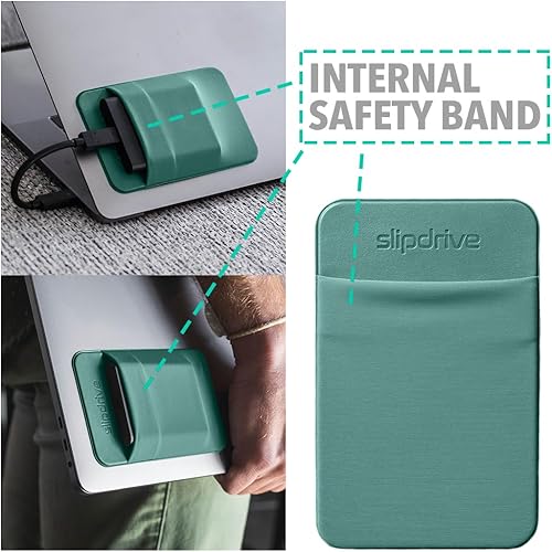 Vista 4 de Slipdrive - Funda portátil para disco duro para portátil - Unidad de estado sólido SSD - Adhesivo reutilizable - Funda de transporte para disco duro
